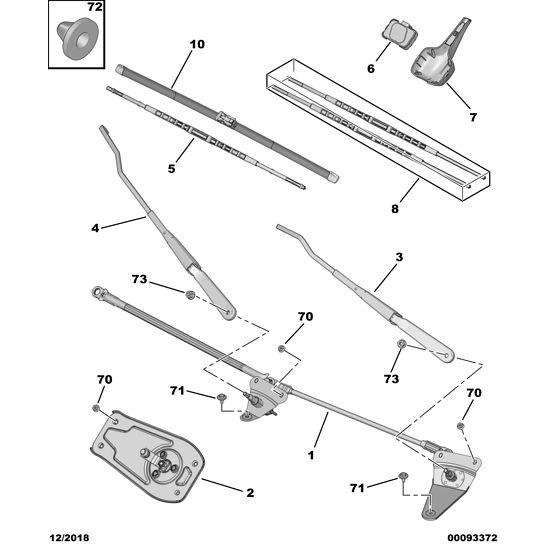 Set Of 2 Wiper Blades - Citroen Berlingo 2006-2008 Petrol | 6426XQ