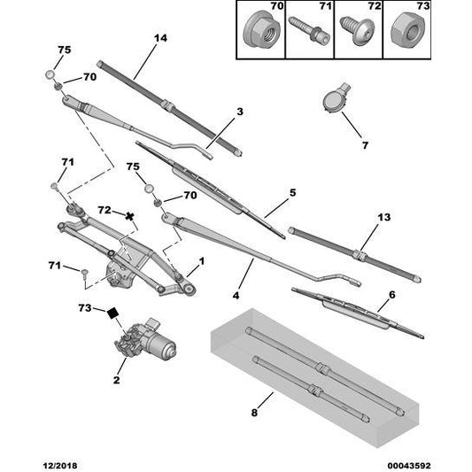 Flat Wiper Blade - Citroen C5 2001-2004 Diesel | 6426YS