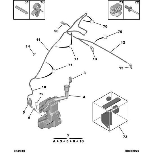 Window Washer Reservoir - Citroen C5 2004-2008 Petrol | 6431L1