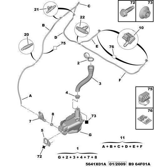 Window Washer Reservoir - Citroen Berlingo 2015-2018 Petrol | 6431N9