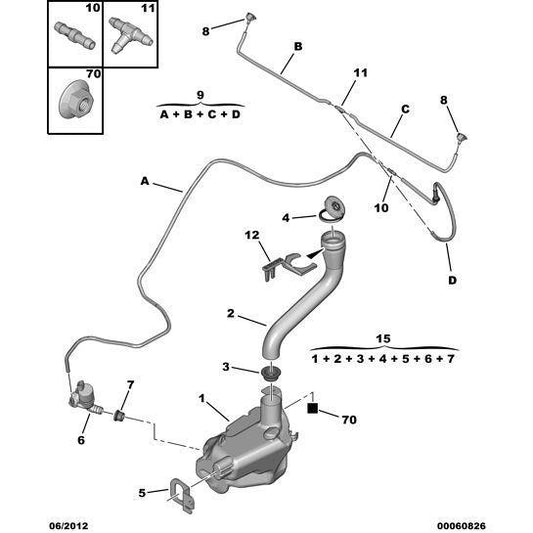Citroen Dispatch 1994-2006 Diesel Coolant Filler Pipe Seal | 643472