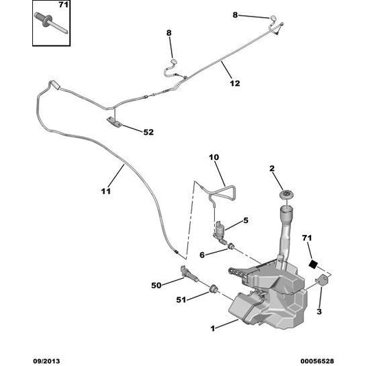 Diesel Screenwash Jet - Citroen C6 2005-2012 | 6438Y4