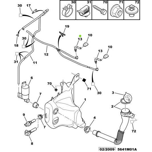 Window Washer Pipe - Citroen C5 2004-2008 Diesel | 643999