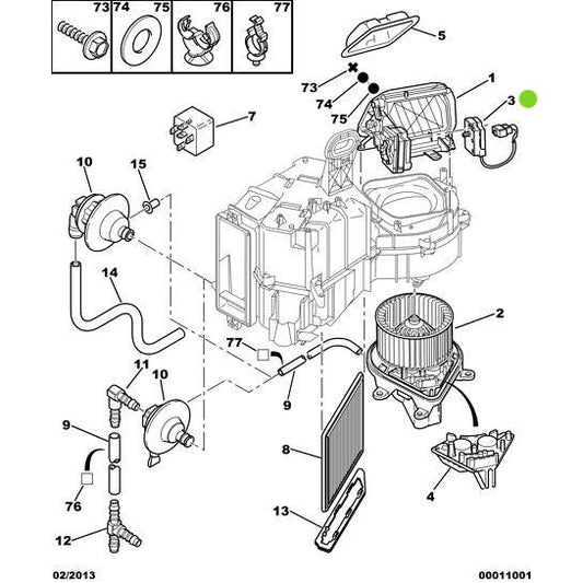 Air Conditioner Reduction Gear - Citroen Xsara 2000-2004 Petrol | 6447CF
