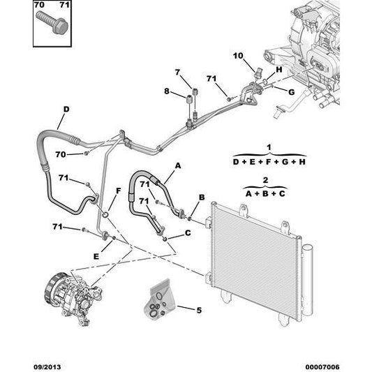 Dehydrator Pressure Switch - Citroen C1 2009-2012 Petrol | 6455EG