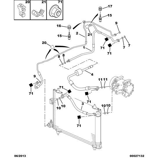 Air Conditioned Freon Tube - Citroen C5 2004-2008 Diesel | 647786