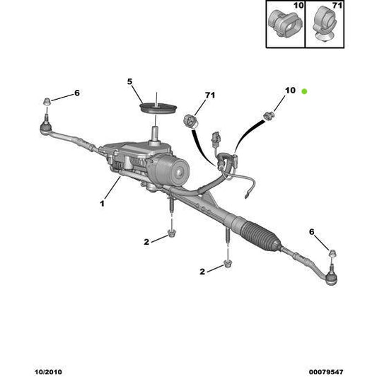Genuine Peugeot Bonnet Tab Holder - Citroen Ds3 2010-2022 Petrol | 6541Eg | 6541EG