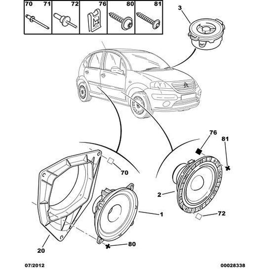 Loudspeaker - Citroen Berlingo 2015-2018 | 6562E8