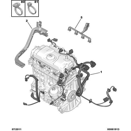 Citroen Berlingo 2008-2012 Petrol Injector Harness | 656905