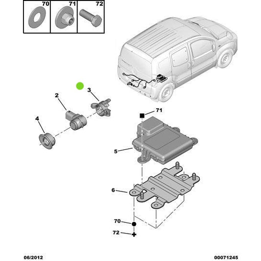 Genuine Peugeot Parking Aid Sensor Holder - Citroen Nemo 2008-2015 Petrol | 6590Q9 | 6590Q9