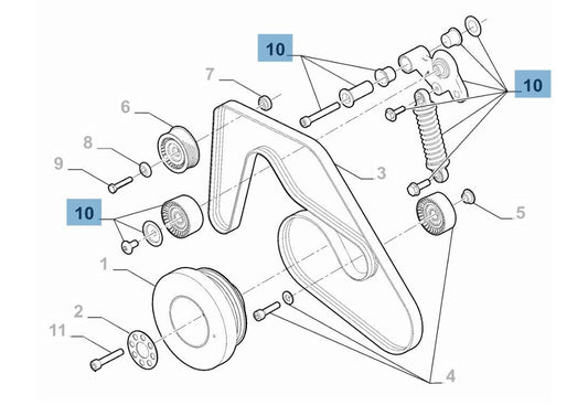 Auxiliary Belt Tensioner - Alfa Romeo Stelvio & Giulia Quadrifoglio | 670051490