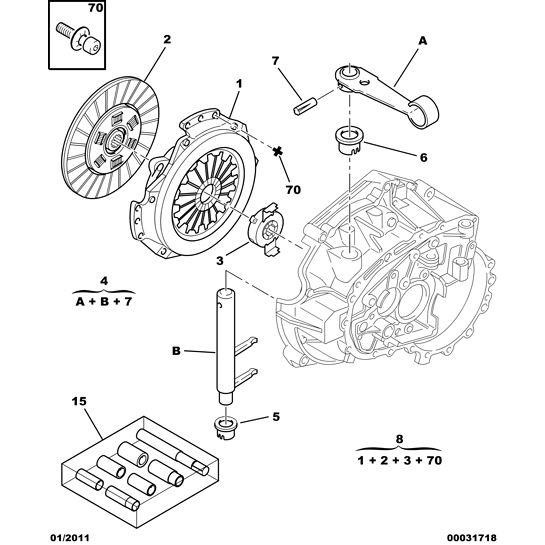 Clutch Mechanism Screw - Citroen C5 2004-2008 Diesel | 691398
