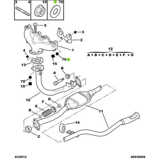 Genuine Peugeot Citroen Saxo 1996-2004 Plain Washer Exhaust Manifold | 694783