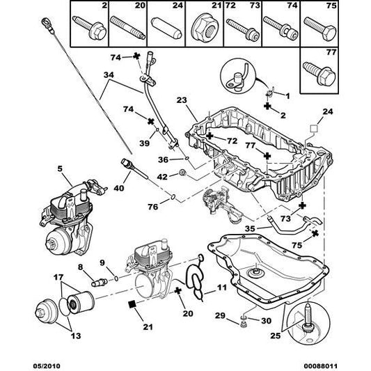 Copper Gasket - Citroen C-Crosser 2007-2012 Diesel | 698870
