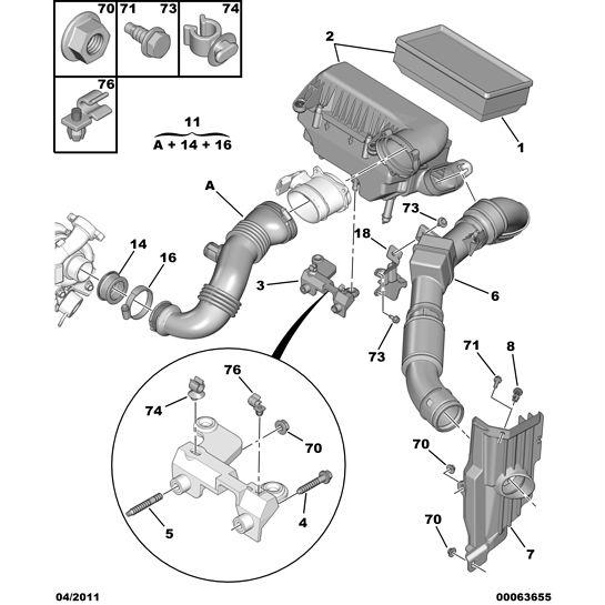 Front Brake Pipe Bracket - Citroen Dispatch 2007-2011 Diesel | 6995F0