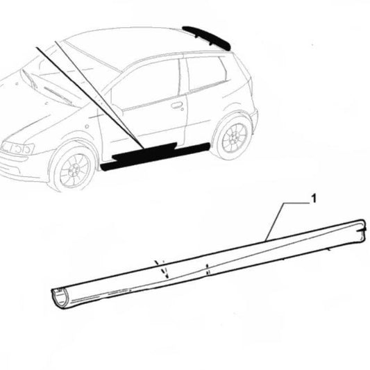 Side Skirt, Nearside - Punto Abarth | 735282532