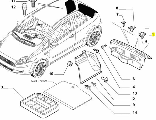 Genuine Fiat Covering | 735480131