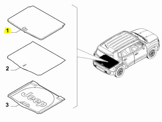 Genuine Jeep Renegade Boot Carpet | 735680681