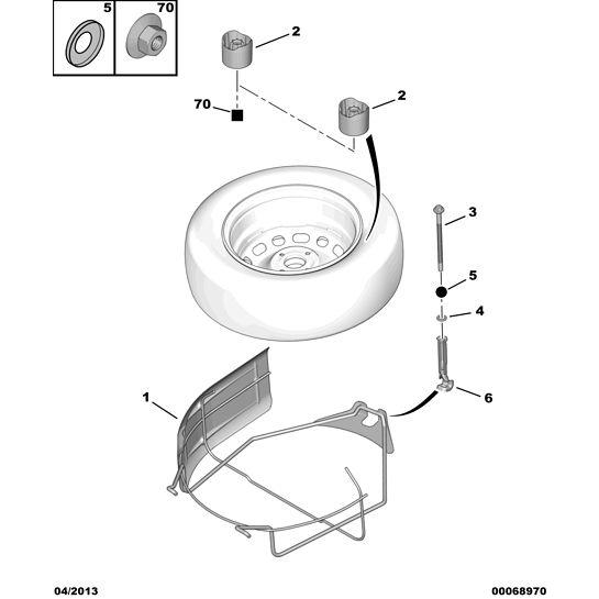Spare Wheel Support - Citroen Berlingo 2012-2015 Diesel | 7603R7