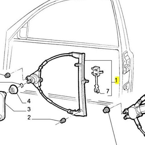 Window Regulator - Fiat Punto 176 Mk1 | 7736984