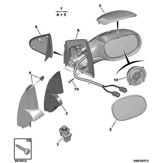 Rear View Mirror - Citroen C3 2002-2005 Petrol | 8151GC