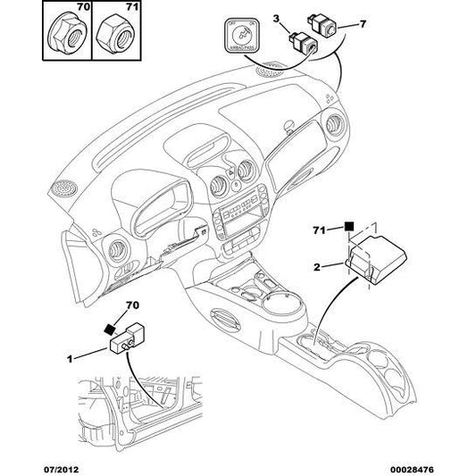 Citroen C3 2002-2005 Petrol Lateral Airbag Acceleration Sensor | PT8216NZ