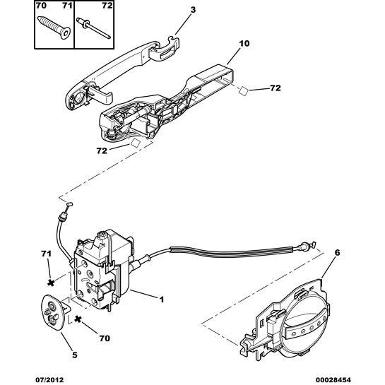 Rear Door Handle - Citroen C3 2002-2005 Petrol | 9101W4