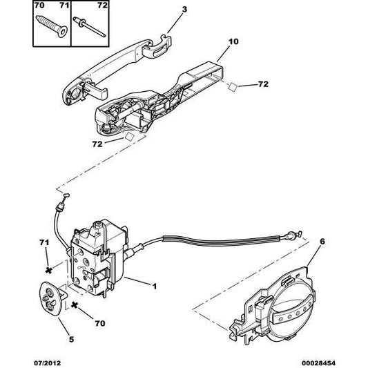 Rear Door Handle - Citroen C3 2002-2005 Petrol | 9101W4