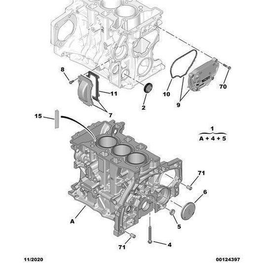 Genuine Peugeot Cylinder Housing Cover Plate - Citroen C5 Air Cross 2018 - 2021 Petrol | 9676231780 | 9676231780