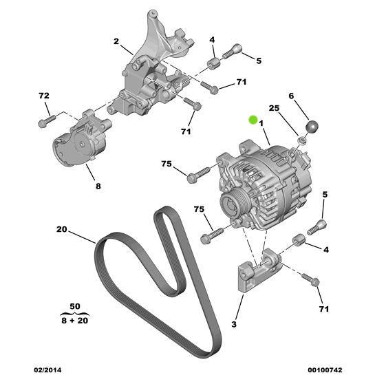 Genuine Peugeot Alternator - Citroen Dispatch 2016-2020 Diesel | 9678048880 | 9678048880