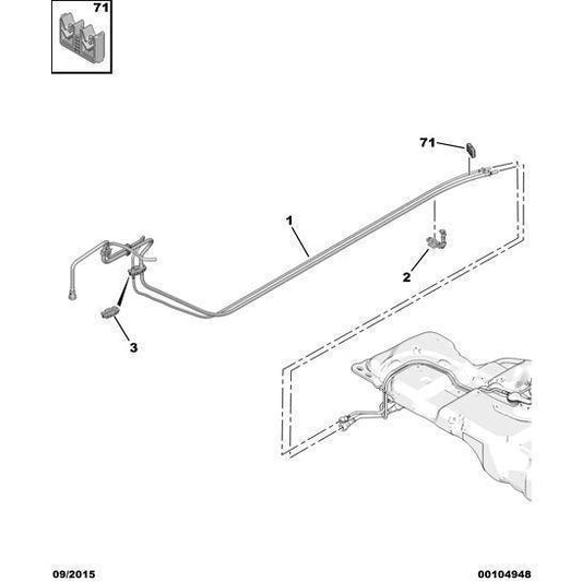 Fuel Pipe Support Clip - Citroen Berlingo 2015-2018 Petrol | 9678780380