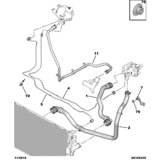 Radiator Outlet Hose - Citroen Dispatch 2016-2020 Diesel | 9689025280