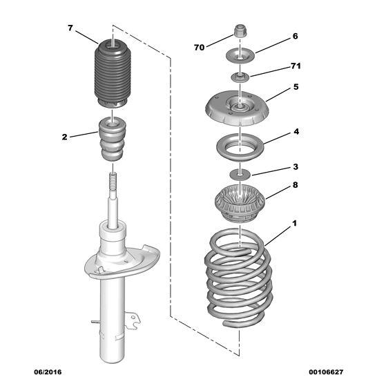 Front Suspension Bump Stop - Citroen C3 2015-2021 Petrol | 9676408280