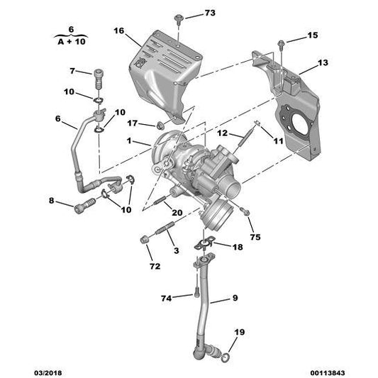 Genuine Peugeot Banjo Bolt For Turbo Oil Union - Citroen Berlingo 2015-2018 Petrol | 9802931080 | 9802931080