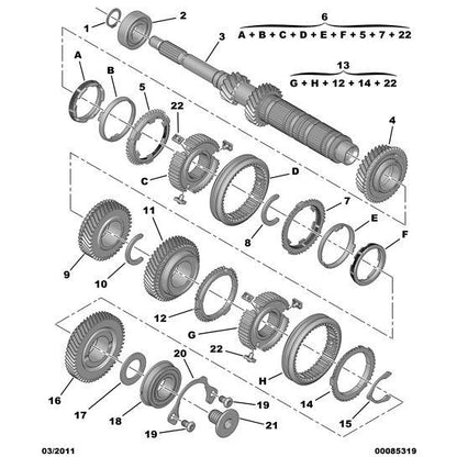 Citroen DS4 2010-2021 Diesel Drive Gear | 9804115380