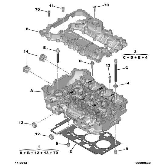 Genuine Peugeot Cylinder Head Gasket - Citroen Berlingo 2015-2018 Petrol | 9804617380