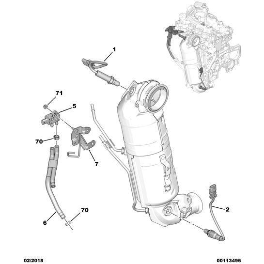 Genuine Peugeot Citroen Berlingo 2018-2021 Petrol Differential Pressure Sensor | 9812047080