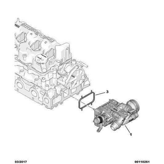 Engine Water Housing Seal - Citroen Berlingo 2018-2021 Diesel | 9813021980