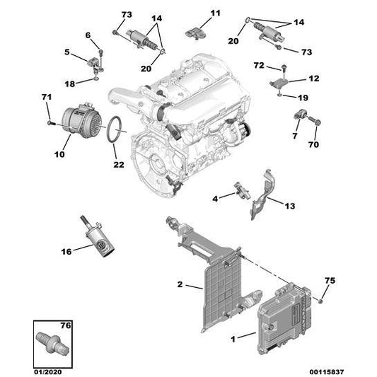 Air Metering Device Gasket - Citroen C5 Air Cross 2018-2021 Petrol | 9814725380