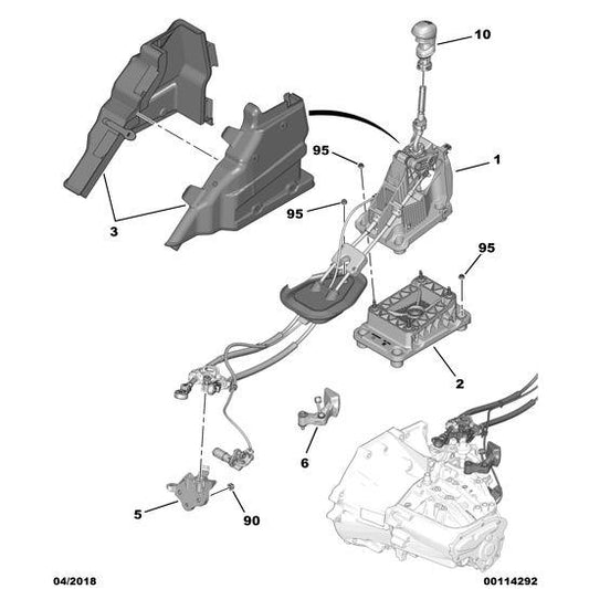 Manual Gearshift Control Lever - Citroen C5 Air Cross 2018-2021 Diesel | 9828041980