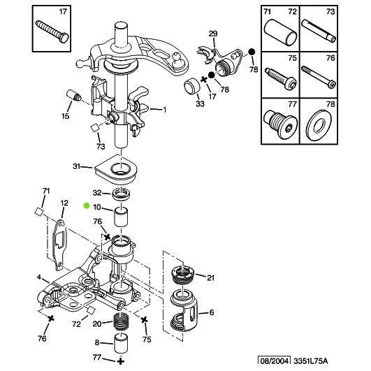 Genuine Peugeot Ball Bearing Guide - Citroen Ds5 2011-2021 Petrol | 9828851280 | 9828851280