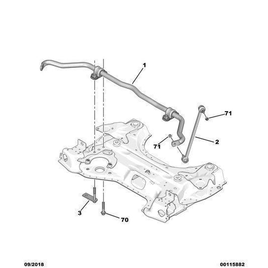 Front Anti-Roll Scew Link - Citroen / Peugeot | 9833142280