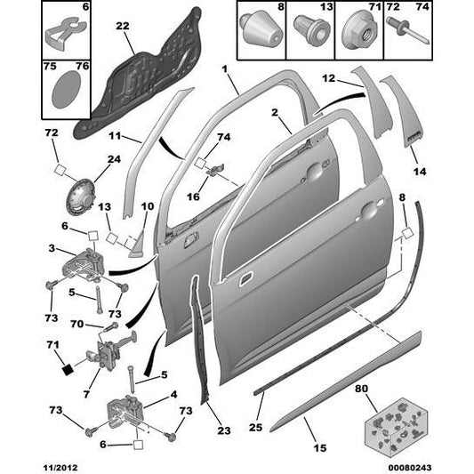 Door Protector - Citroen DS3 2010-2022 Petrol | 98000548VD