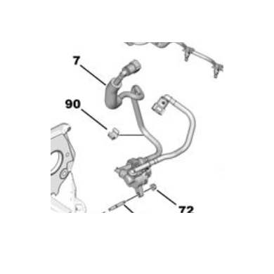 Genuine Peugeot Expert Fuel Supply Pipe Includes Temp Sensor | 9813043380