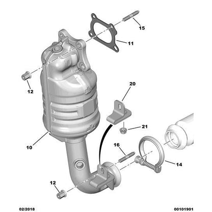 Genuine Exhaust Mounting Bracket - Citroen C3 2009-2013 Petrol | 9813677780
