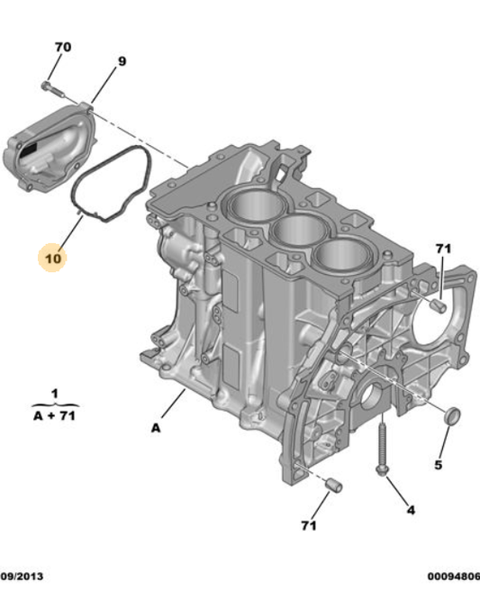 Engine Cover Seal - Peugeot 208 2012-2019 | 9814639380