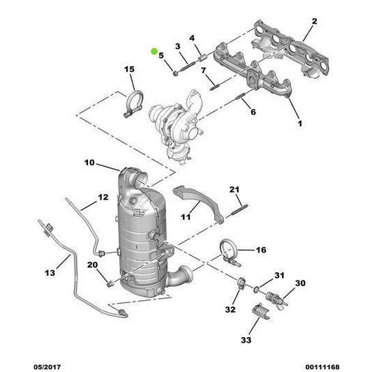 Flanged Nut - Citroen C3 Air Cross 2017-2021 Diesel | 9828649080