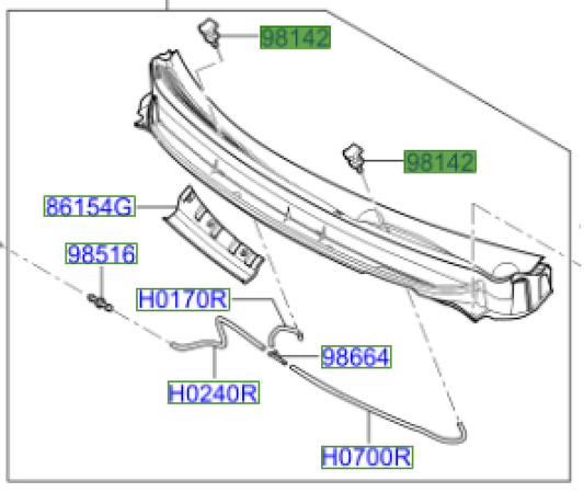 Genuine Kia Picanto (2011-2017) Front Washer Jet | 986301Y000