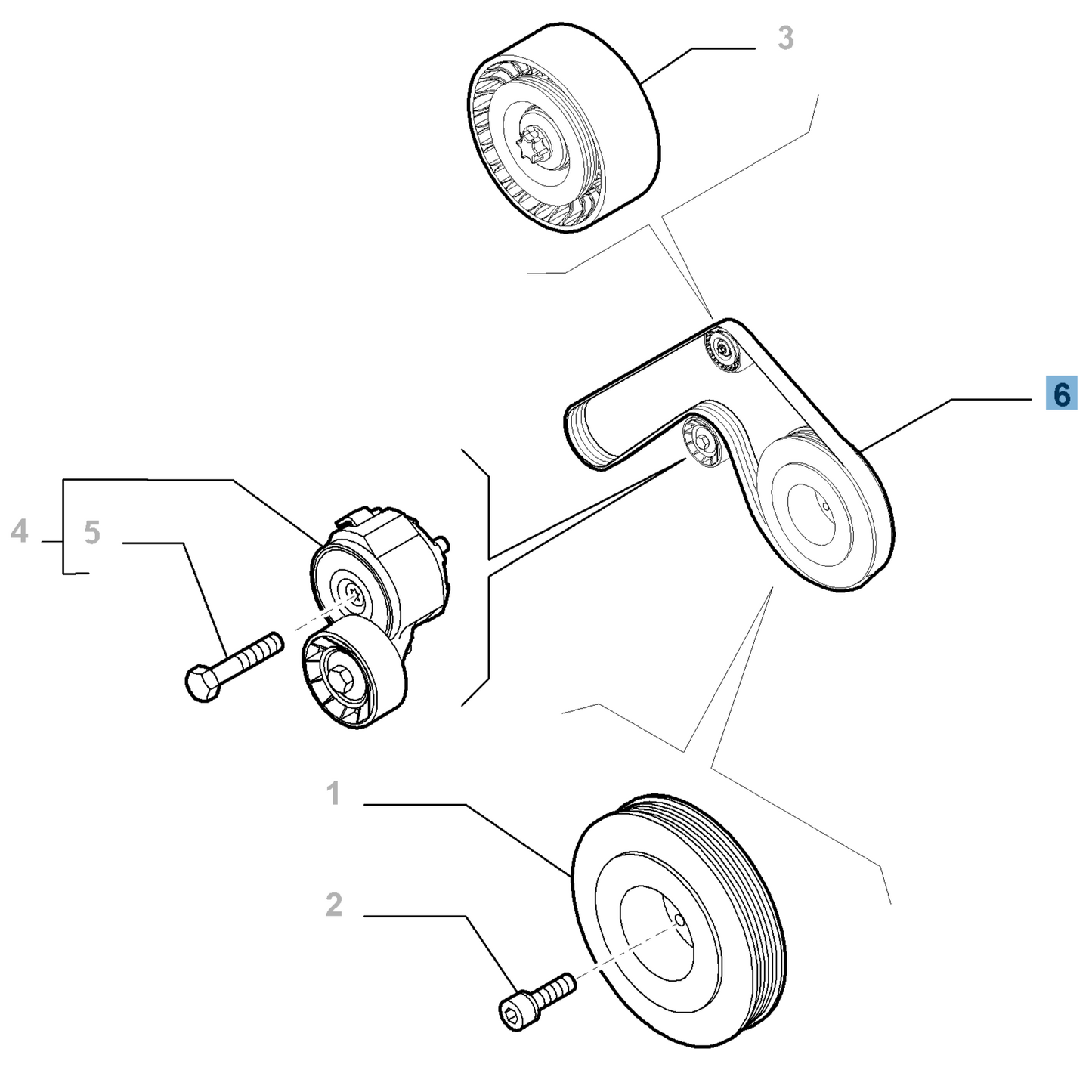Poly-V Belt - Alfa Romeo | 55214492