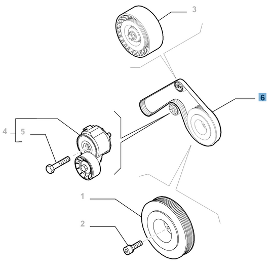 Poly-V Belt - Alfa Romeo | 55214492
